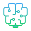Brain and chat icon representing AI strategy development